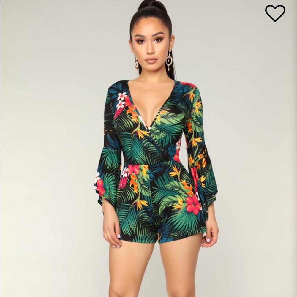 No tan lines tropical romper